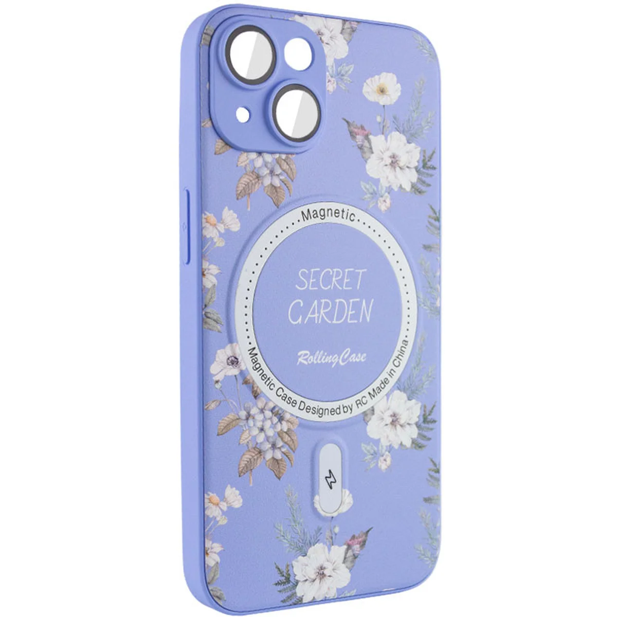 TPU+PC чохол Secret Garden with MagSafe для Apple iPhone 14 (6.1") Lilac