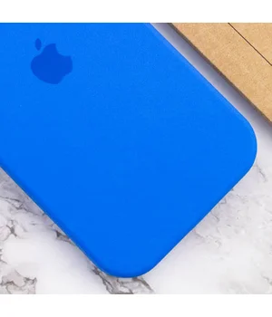 Чехол Silicone Case Full Camera Protective (AA) для Apple iPhone 14 (6.1") Синий / Capri Blue