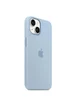Чехол Silicone case (AAA) full with Magsafe для Apple iPhone 14 (6.1") Голубой / Sky