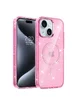 Чехол TPU Eclipse Sparkle (MagFit) для Apple iPhone 14 / 13 (6.1") Pink