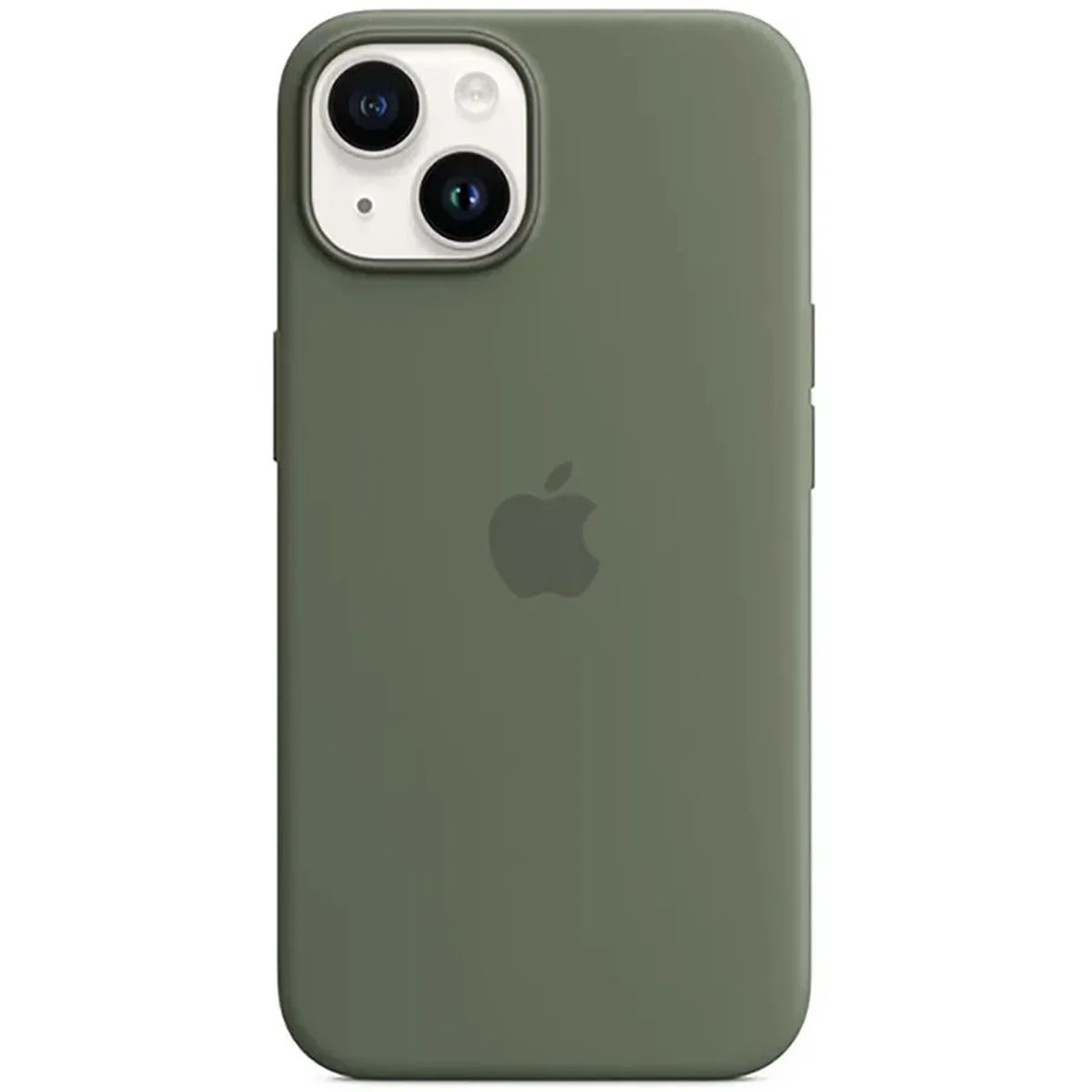 Чохол Silicone case (AAA) full with Magsafe для Apple iPhone 14 (6.1") Зелений / Olive