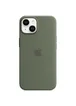 Чехол Silicone case (AAA) full with Magsafe для Apple iPhone 14 (6.1") Зеленый / Olive