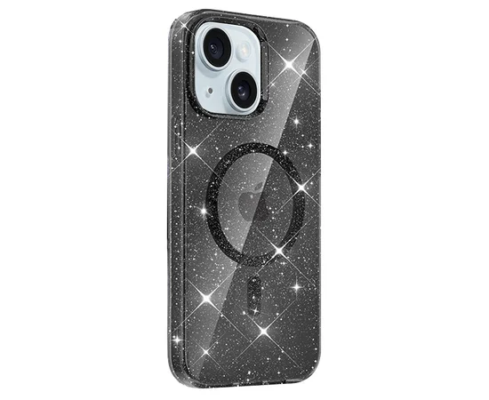 Чехол TPU Eclipse Sparkle (MagFit) для Apple iPhone 14 / 13 (6.1") Black