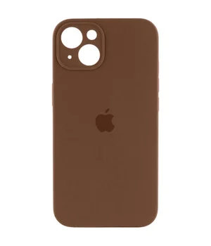 Чехол Silicone Case Full Camera Protective (AA) для Apple iPhone 14 (6.1") Коричневый / Brown
