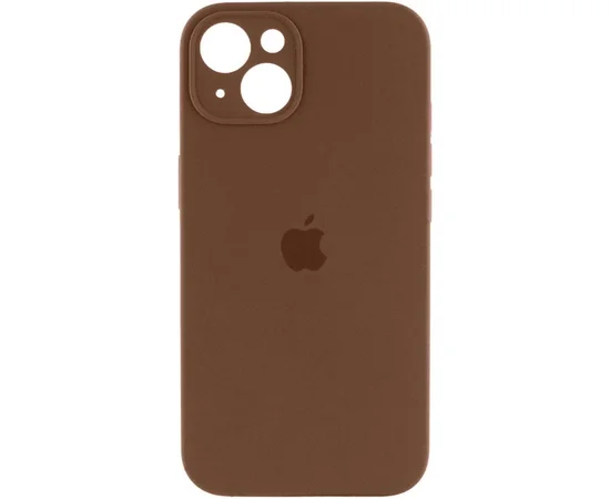 Чехол Silicone Case Full Camera Protective (AA) для Apple iPhone 14 (6.1") Коричневый / Brown