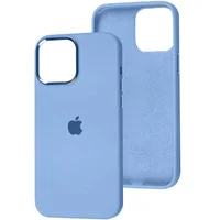 Чохол Silicone Case Metal Buttons (AA) для Apple iPhone 14 (6.1") Синій / Blue Fog