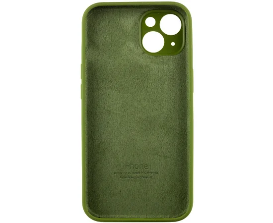 Чохол Silicone Case Full Camera Protective (AA) для Apple iPhone 14 (6.1") Зелений / Dark Olive