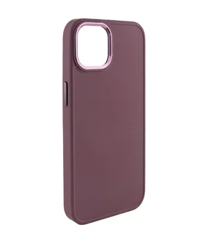 TPU чехол Bonbon Metal Style для Apple iPhone 14 (6.1") Бордовый / Plum