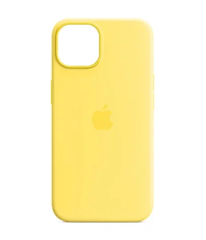Чохол Silicone case (AAA) full with Magsafe and Animation для Apple iPhone 14 (6.1") Жовтий / Canary Yellow