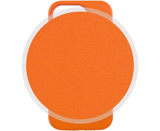 Кожаный чехол Leather Case (AAA) with MagSafe and Animation для Apple iPhone 14 (6.1") Orange