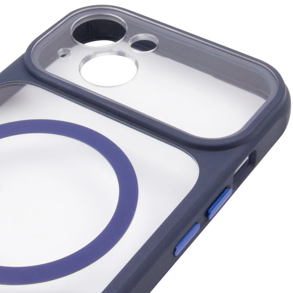 Чохол TPU+PC GETMAN Moon Clear with MagSafe для Apple iPhone 14 (6.1") Blue
