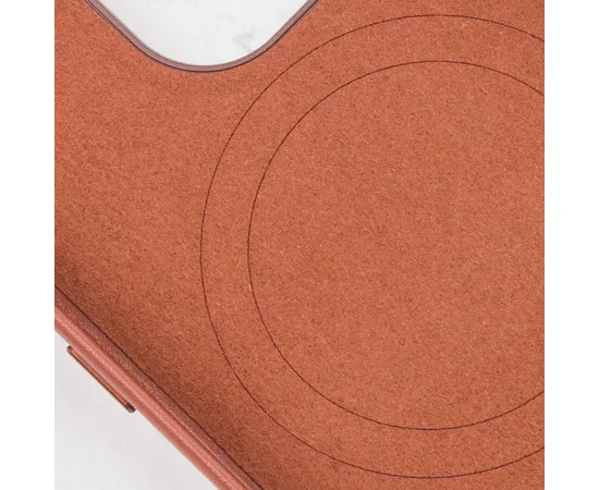 Кожаный чехол Leather Case (AAA) with MagSafe and Animation для Apple iPhone 14 (6.1") Umber