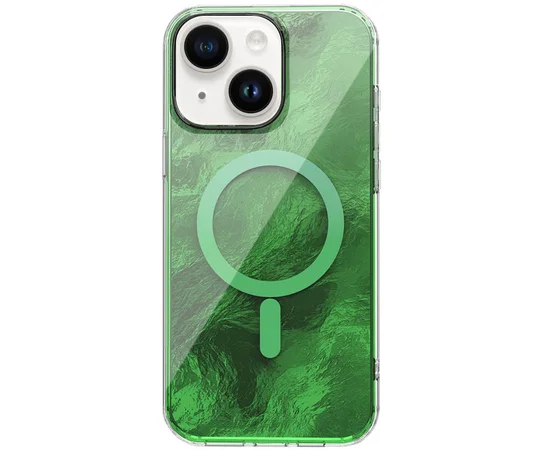 Чехол TPU Shiny Mountain (MagFit) для Apple iPhone 14 / 13 (6.1") Green