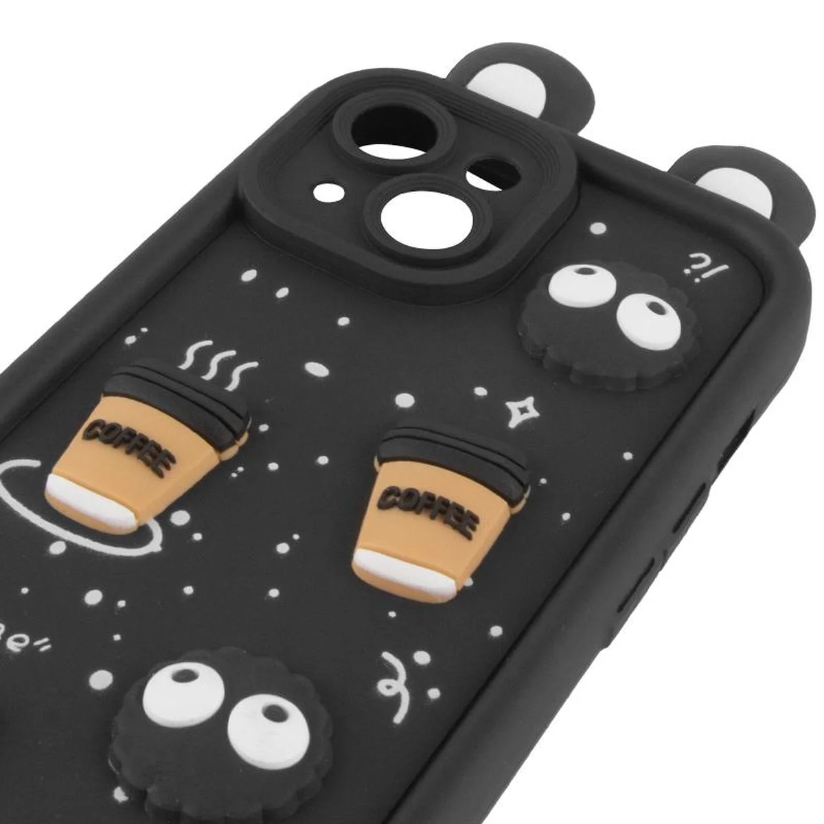 Чехол TPU Toys Case with Ears для Apple iPhone 14 (6.1") Black