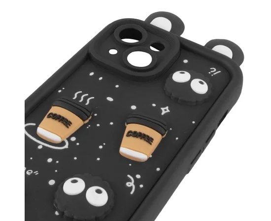 Чехол TPU Toys Case with Ears для Apple iPhone 14 (6.1") Black
