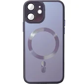 Чохол TPU+Glass Sapphire Midnight with MagSafe для Apple iPhone 14 (6.1") Фіолетовий / Deep Purple