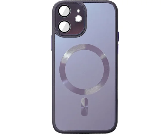 Чохол TPU+Glass Sapphire Midnight with MagSafe для Apple iPhone 14 (6.1") Фіолетовий / Deep Purple