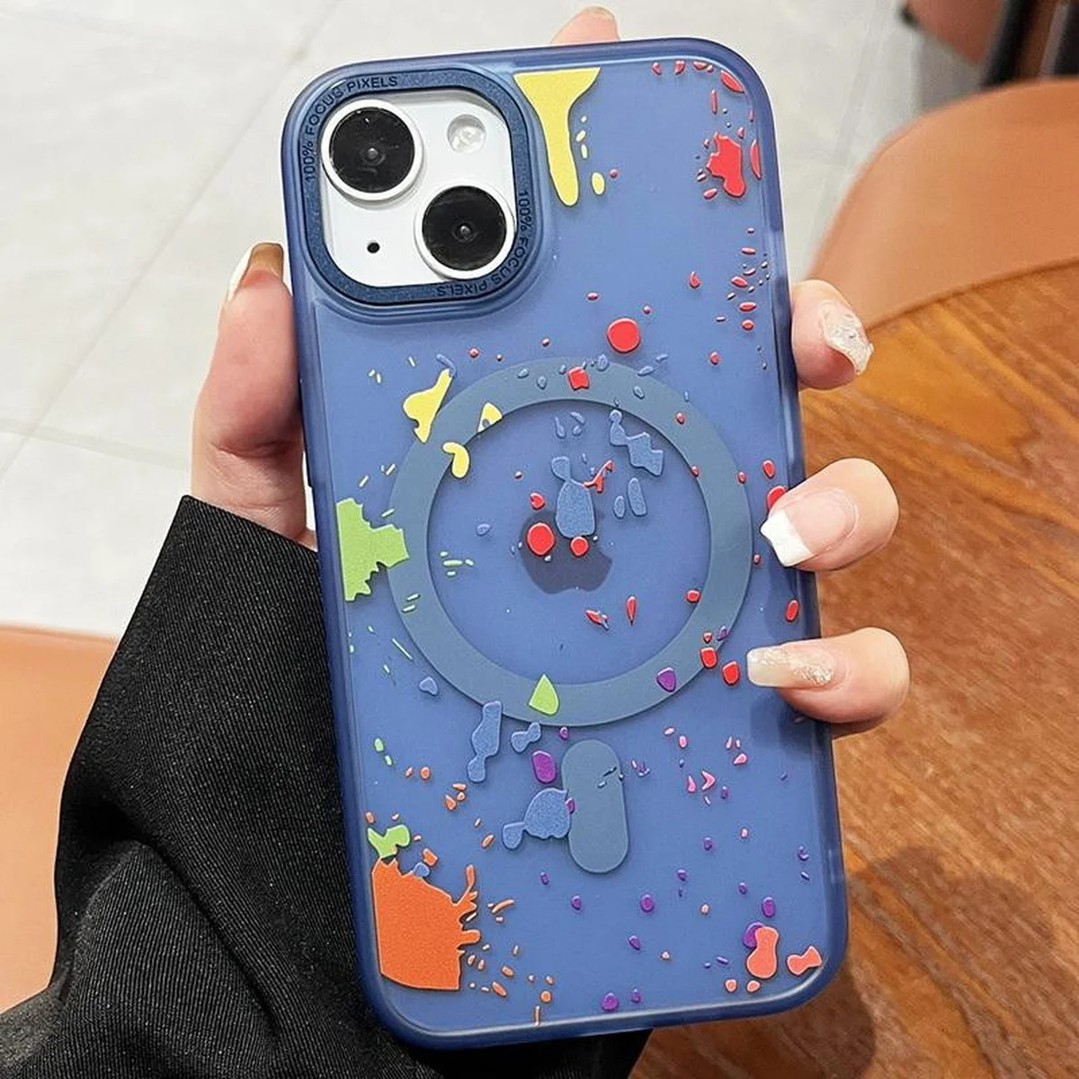 Чехол TPU+PC Flush with MagSafe для Apple iPhone 14 (6.1") Dark blue