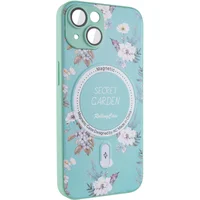 TPU+PC чехол Secret Garden with MagSafe для Apple iPhone 14 (6.1") Mint