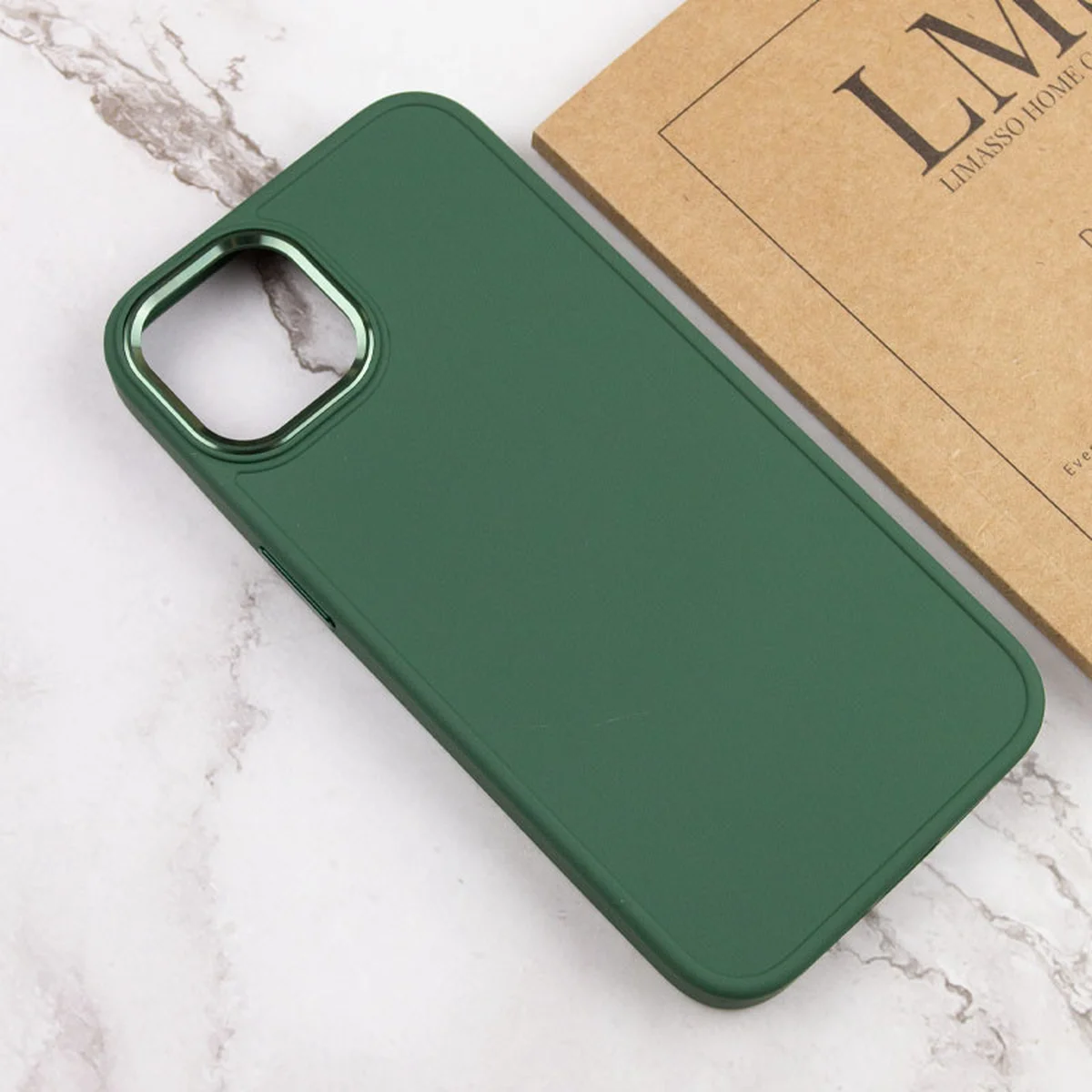 TPU чехол Bonbon Metal Style для Apple iPhone 14 (6.1") Зеленый / Army green