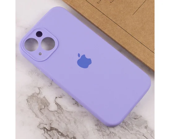 Чохол Silicone Case Full Camera Protective (AA) для Apple iPhone 14 (6.1") Бузковий / Dasheen