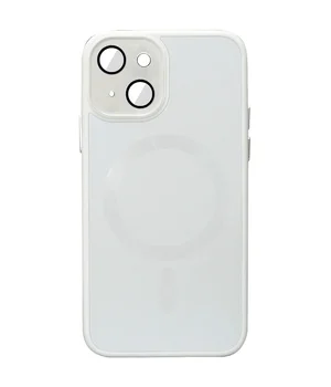 Чохол TPU+Glass Sapphire Midnight with MagSafe для Apple iPhone 14 (6.1") Білий / White