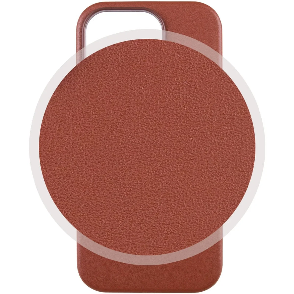 Кожаный чехол Leather Case (AAA) with MagSafe and Animation для Apple iPhone 14 (6.1") Umber
