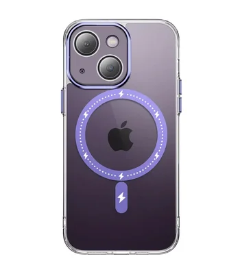 Чехол TPU+PC Colorful with MagSafe для Apple iPhone 14 (6.1") Purple