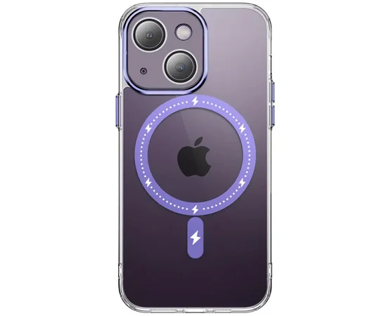 Чохол TPU+PC Colorful with MagSafe для Apple iPhone 14 (6.1") Purple