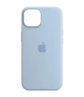 Чехол Silicone case (AAA) full with Magsafe and Animation для Apple iPhone 14 (6.1") Голубой / Sky