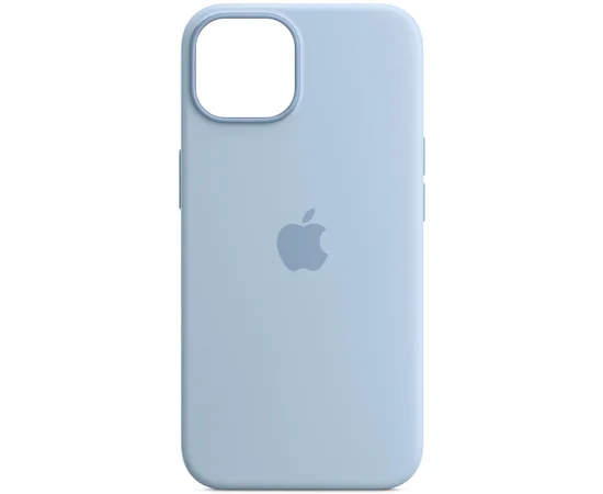 Чохол Silicone case (AAA) full with Magsafe and Animation для Apple iPhone 14 (6.1") Синій / Sky