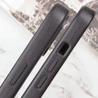 Шкіряний чохол Leather Case (AAA) з MagSafe and Animation для Apple iPhone 14 (6.1") Midnight