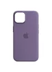 Чехол Silicone case (AAA) full with Magsafe and Animation для Apple iPhone 14 (6.1") Фиолетовый / Iris