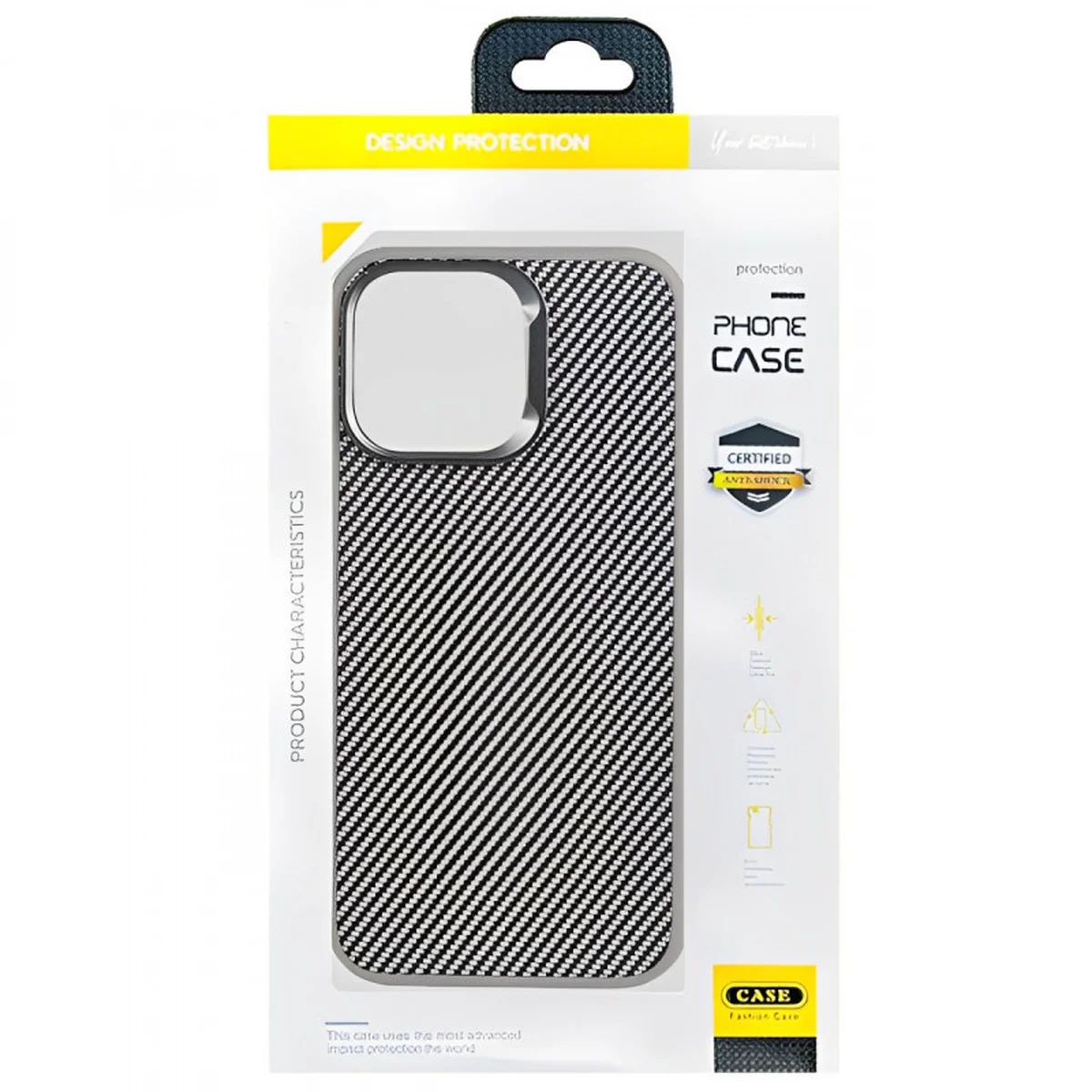 Чохол TPU+PC Carbon with MagSafe для Apple iPhone 14 (6.1") Grey