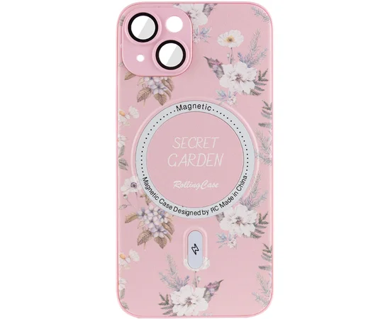TPU+PC чехол Secret Garden with MagSafe для Apple iPhone 14 (6.1") Pink
