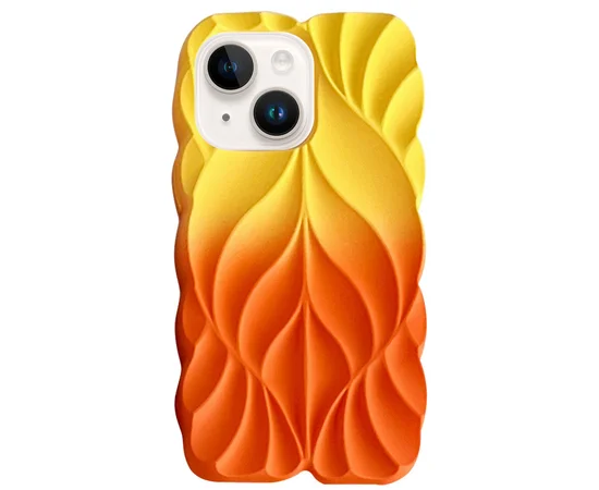 TPU чехол Leaf для Apple iPhone 14 / 13 (6.1") Yellow / Orange