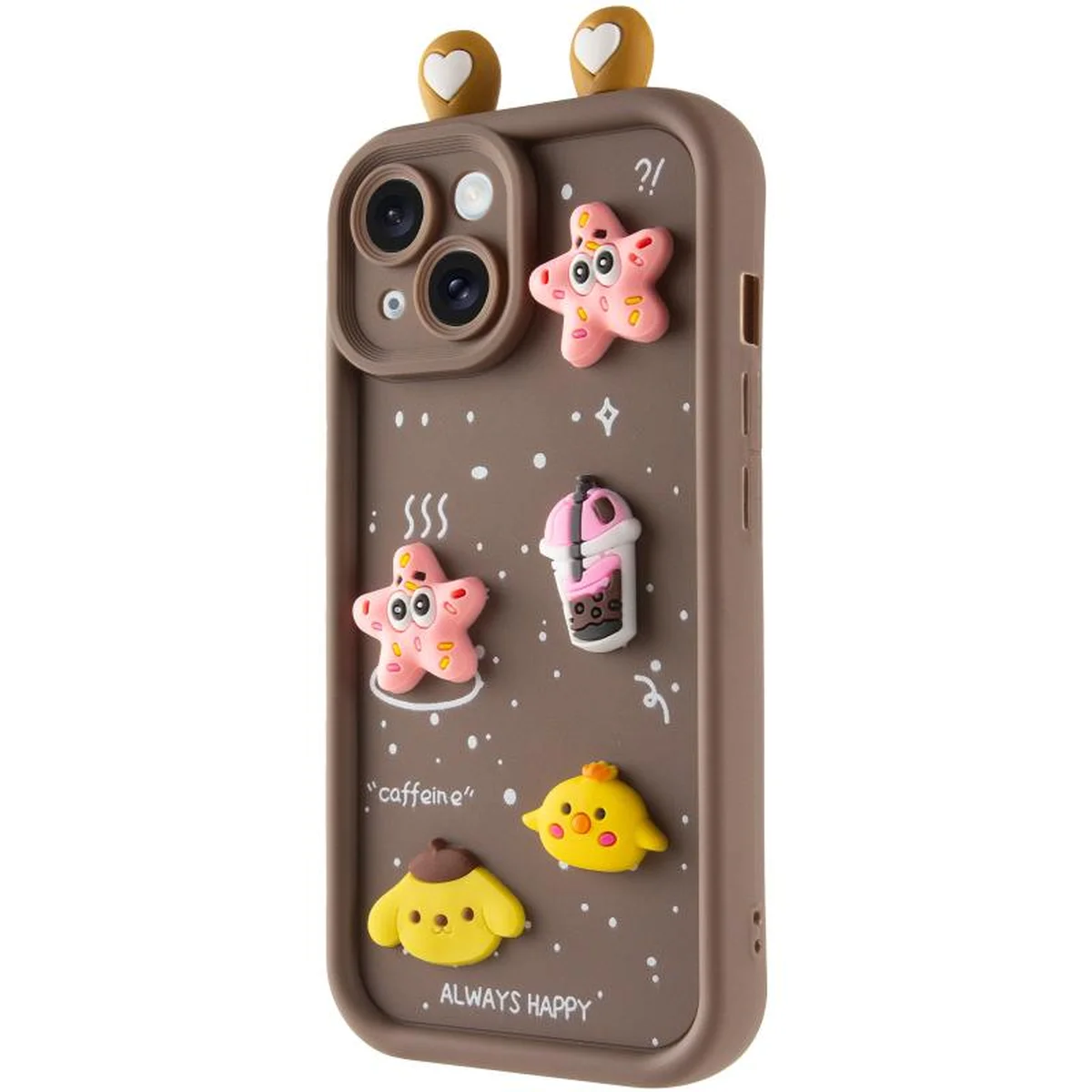 Чехол TPU Toys Case with Ears для Apple iPhone 14 (6.1") Brown