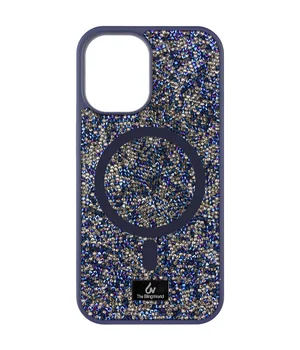 TPU чохол Bling World Rock Diamond with MagSafe для Apple iPhone 14 (6.1") Navy Blue