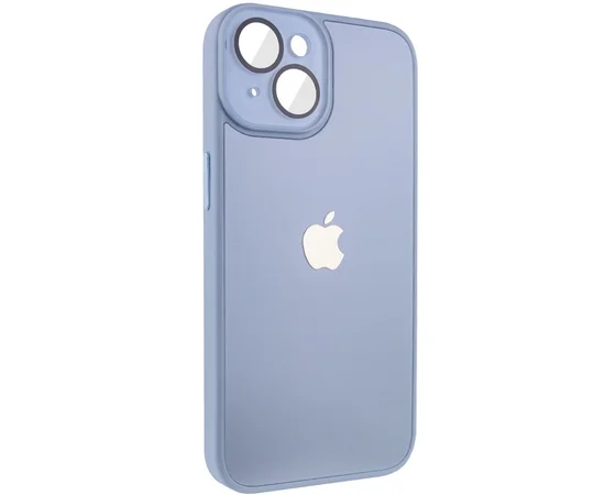 Чехол TPU+Glass Sapphire Midnight для Apple iPhone 14 (6.1") Голубой / Blue