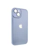 Чехол TPU+Glass Sapphire Midnight для Apple iPhone 14 (6.1") Голубой / Blue