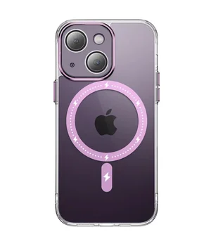 Чохол TPU+PC Colorful with MagSafe для Apple iPhone 14 (6.1") Pink