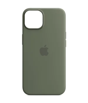 Чохол Silicone case (AAA) full with Magsafe and Animation для Apple iPhone 14 (6.1") Зелений / Olive
