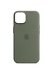 Чехол Silicone case (AAA) full with Magsafe and Animation для Apple iPhone 14 (6.1") Зеленый / Olive