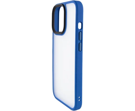 TPU+PC чехол Metal Buttons для Apple iPhone 14 (6.1") Голубой