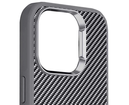 Чехол TPU+PC Carbon with MagSafe для Apple iPhone 14 (6.1") Grey
