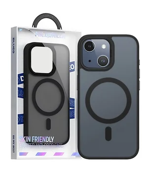 TPU+PC чохол Blueo Skin Friendly Frosted with MagSafe для Apple iPhone 14 / 13 (6.1") Чорний