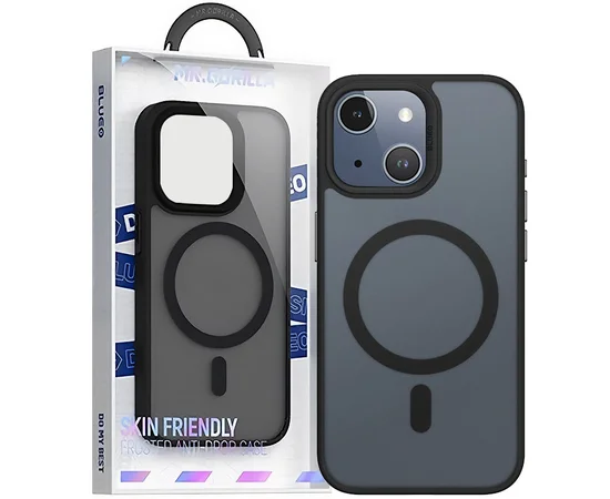TPU+PC чохол Blueo Skin Friendly Frosted with MagSafe для Apple iPhone 14 / 13 (6.1") Чорний