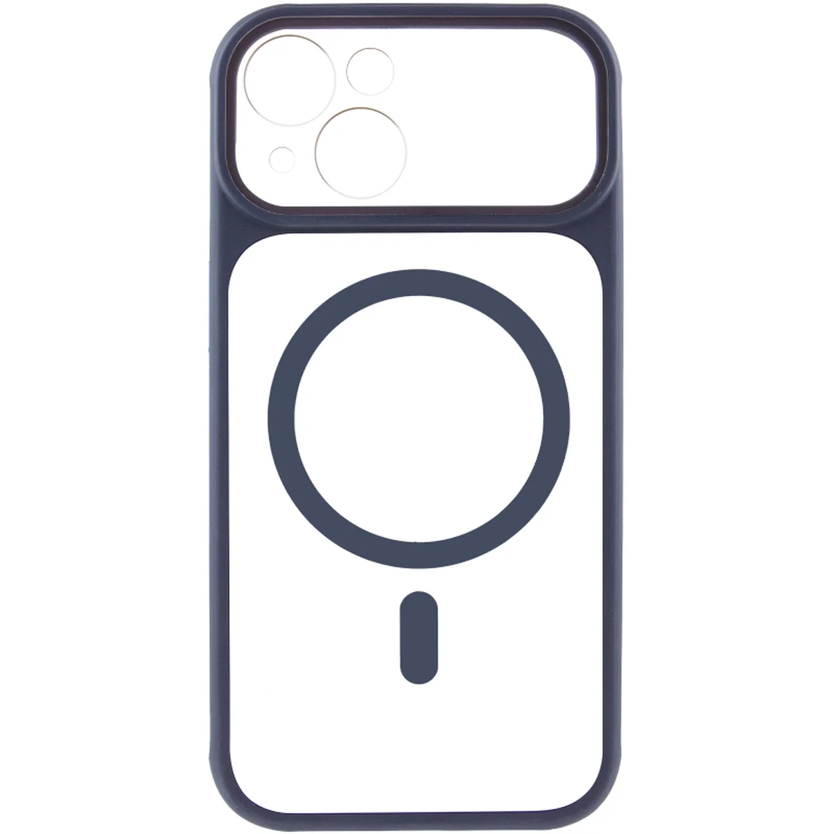 Чохол TPU+PC GETMAN Moon Clear with MagSafe для Apple iPhone 14 (6.1") Blue