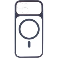 Чохол TPU+PC GETMAN Moon Clear with MagSafe для Apple iPhone 14 (6.1") Blue