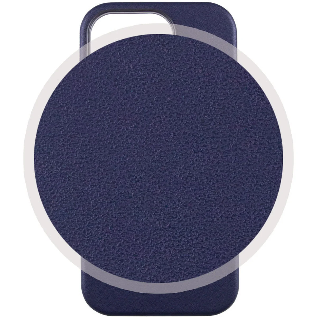 Кожаный чехол Leather Case (AAA) with MagSafe and Animation для Apple iPhone 14 (6.1") Ink